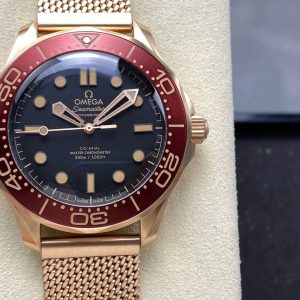 Đồng Hồ Omega Seamaster Driver 300 Best Copy Vàng Hồng Mặt Đỏ Nhà Máy VS 42mm (1)
