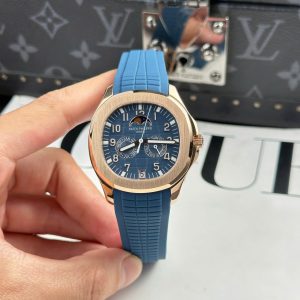 Đồng Hồ Patek Philippe Aquanaut 5261R Replica 11 Vỏ Mạ Vàng Hồng Mặt Xanh Dương 40mm (1)