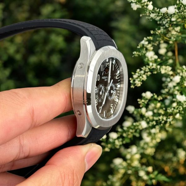 Đồng Hồ Patek Philippe Chế Tác Máy Thuỵ Sỹ Aquanaut 5261 Mặt Số Đen 40mm (3)