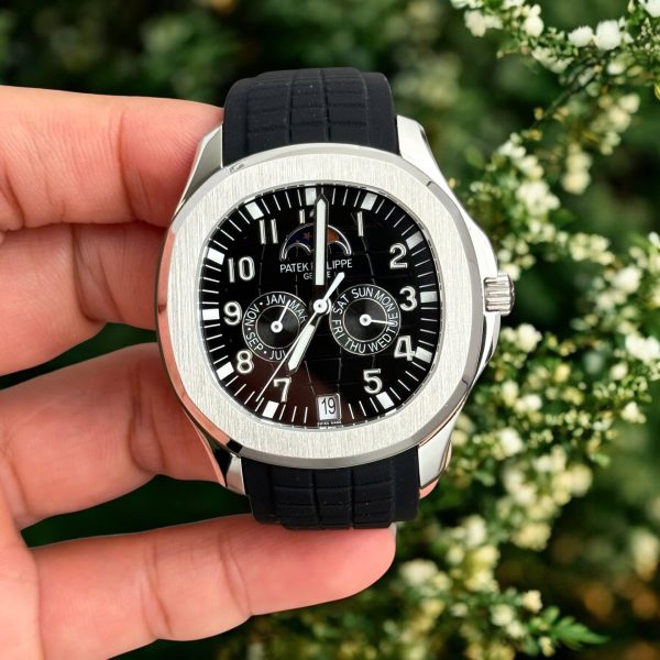 Đồng Hồ Patek Philippe Chế Tác Máy Thuỵ Sỹ Aquanaut 5261 Mặt Số Đen 40mm (3)
