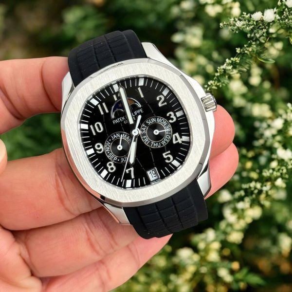 Đồng Hồ Patek Philippe Chế Tác Máy Thuỵ Sỹ Aquanaut 5261 Mặt Số Đen 40mm (3)