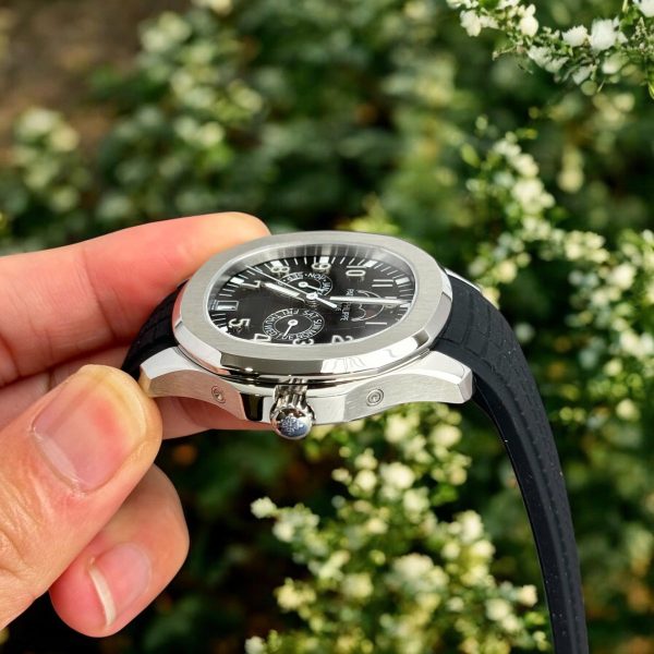 Đồng Hồ Patek Philippe Chế Tác Máy Thuỵ Sỹ Aquanaut 5261 Mặt Số Đen 40mm (3)