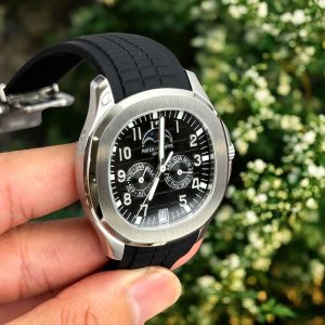 Đồng Hồ Patek Philippe Chế Tác Máy Thuỵ Sỹ Aquanaut 5261 Mặt Số Đen 40mm (3)