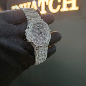 Đồng Hồ Patek Philippe Nautilus 7118 Replica Lướt Đính Full Đá 35.2mm