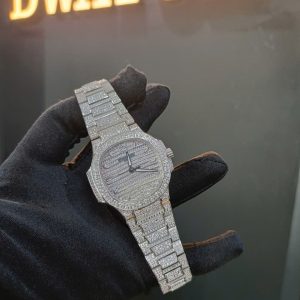 Đồng Hồ Patek Philippe Nautilus 7118 Replica Lướt Đính Full Đá 35.2mm