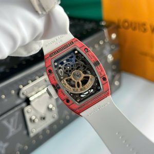 Đồng Hồ Richard Mille RM07-01 Chế Tác Vỏ Carbon Đỏ Dây Cao Su 32x46mm (2)