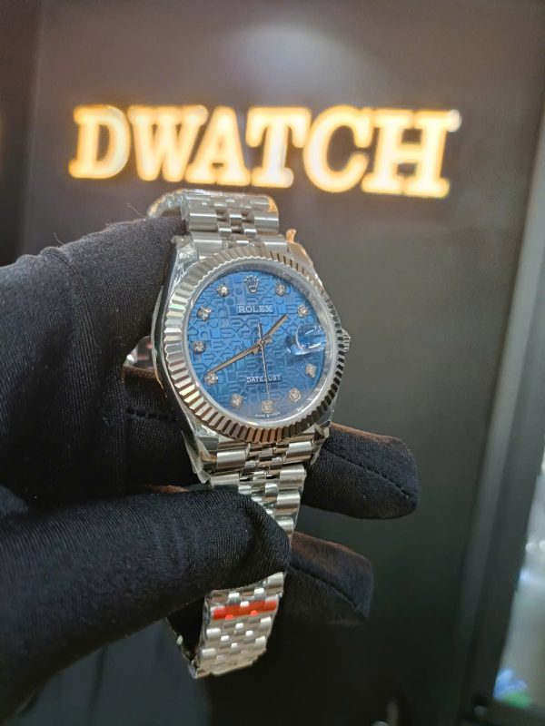 Đồng Hồ Rolex DateJust Super Fake 11 Mặt Vi Tính Xanh Siêu Lướt Nhà Máy EW 41mm
