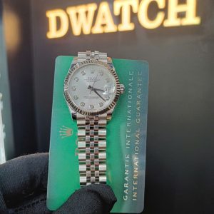 Đồng Hồ Rolex DateJust Super Fake Mặt Bạc Dây Jubilee Siêu Lướt Nhà Máy EW 31mm
