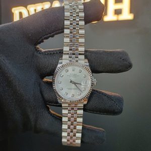 Đồng Hồ Rolex DateJust Super Fake Mặt Bạc Dây Jubilee Siêu Lướt Nhà Máy EW 31mm