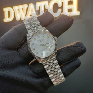 Đồng Hồ Rolex DateJust Super Fake Mặt Bạc Dây Jubilee Siêu Lướt Nhà Máy EW 31mm