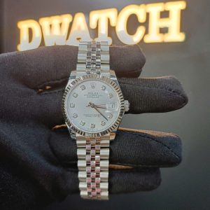 Đồng Hồ Rolex DateJust Super Fake Mặt Bạc Dây Jubilee Siêu Lướt Nhà Máy EW 31mm