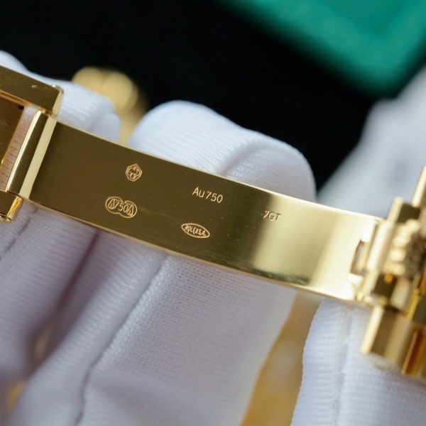 Đồng Hồ Rolex Day-Date Mặt Đen Chế Tác Đính Kim Cương Moissanite Baguette 40mm (2)