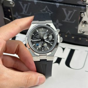 Đồng Hồ Vacheron Constantin Chế Tác Overseas Dual Time 47450 Mặt Xám Dây Cao Su 9F 42mm (2)