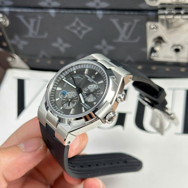 Đồng Hồ Vacheron Constantin Chế Tác Overseas Dual Time 47450 Mặt Xám Dây Cao Su 9F 42mm (2)