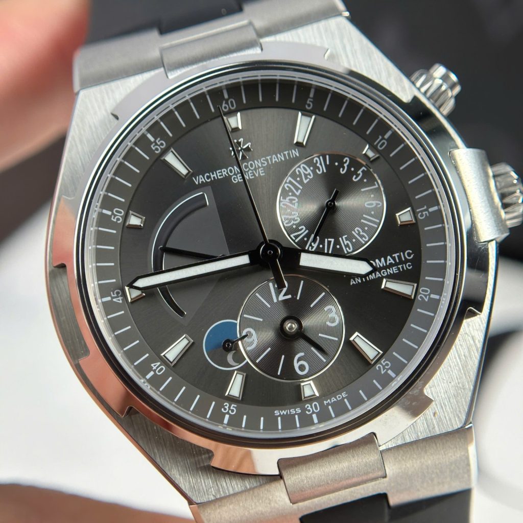 Đồng Hồ Vacheron Constantin Chế Tác Overseas Dual Time 47450 Mặt Xám Dây Cao Su 9F 42mm (2)
