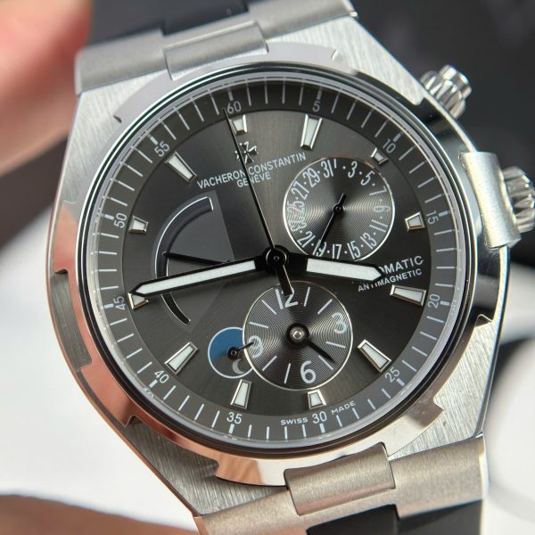 Đồng Hồ Vacheron Constantin Chế Tác Overseas Dual Time 47450 Mặt Xám Dây Cao Su 9F 42mm (2)
