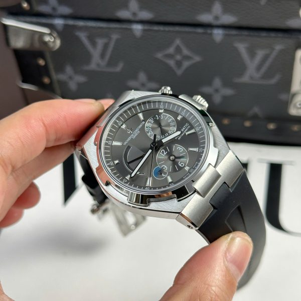 Đồng Hồ Vacheron Constantin Chế Tác Overseas Dual Time 47450 Mặt Xám Dây Cao Su 9F 42mm (2)