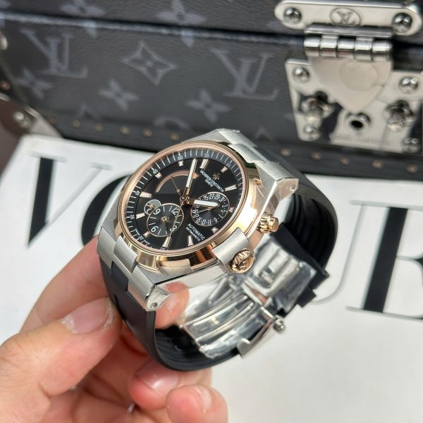 Đồng Hồ Vacheron Constantin Overseas Dual Time 47450 Rep 11 Mặt Đen Dây Cao Su 9F 42mm (1)