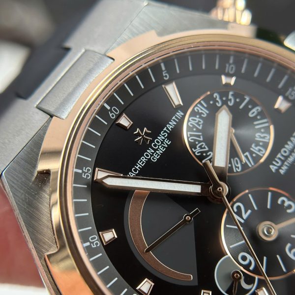 Đồng Hồ Vacheron Constantin Overseas Dual Time 47450 Rep 11 Mặt Đen Dây Cao Su 9F 42mm (1)