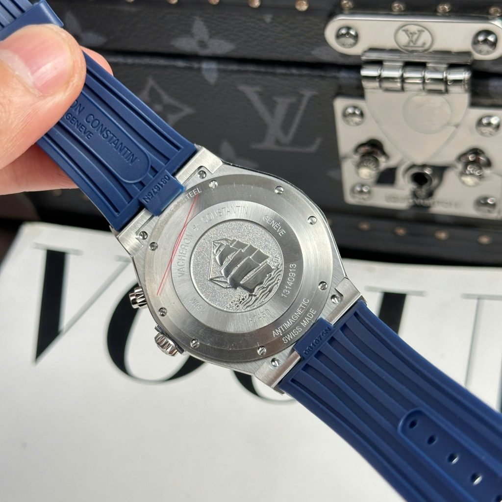 Đồng Hồ Vacheron Constantin Overseas Dual Time 47450 Rep 11 Màu Xanh Dương Nhà Máy 9F 42mm (2)
