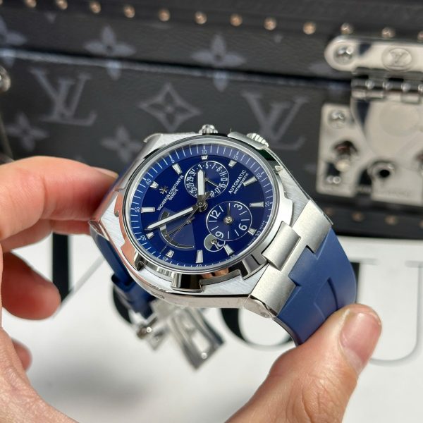 Đồng Hồ Vacheron Constantin Overseas Dual Time 47450 Rep 11 Màu Xanh Dương Nhà Máy 9F 42mm (2)