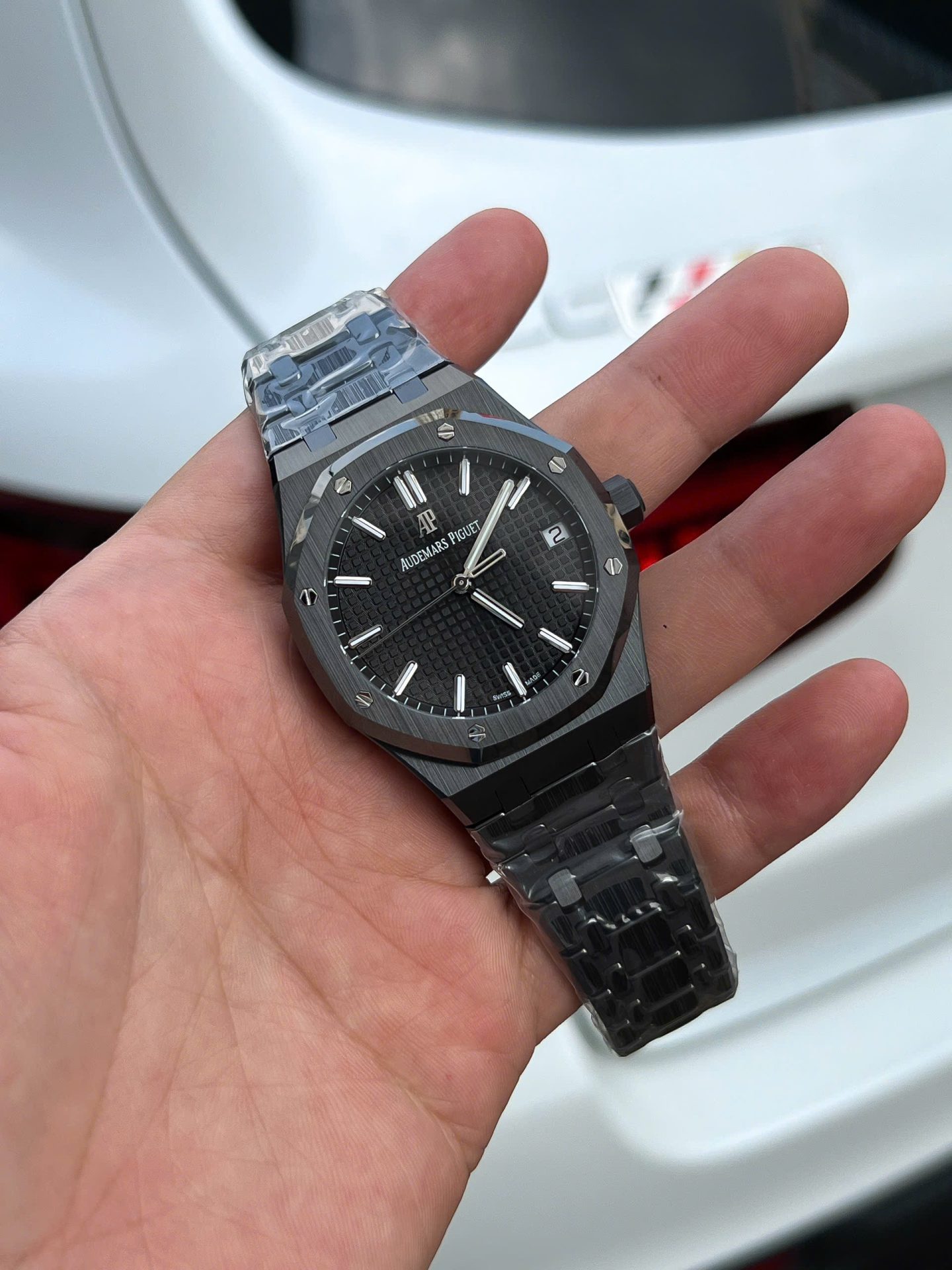 Đồng Hồ Audemars Piguet Chế Tác Royal Oak 15500 Gốm Đen Nhà Máy APS 41mm (1)