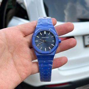 Đồng Hồ Audemars Piguet Chế Tác Royal Oak 15500 Gốm Xanh Xưởng APS 41mm (2)