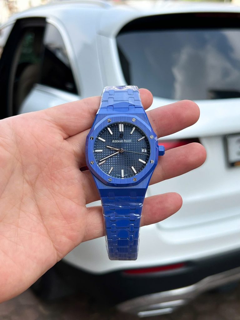 Đồng Hồ Audemars Piguet Chế Tác Royal Oak 15500 Gốm Xanh Xưởng APS 41mm (2)