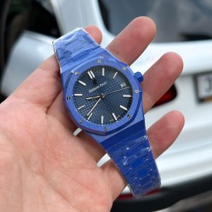 Đồng Hồ Audemars Piguet Chế Tác Royal Oak 15500 Gốm Xanh Xưởng APS 41mm (2)