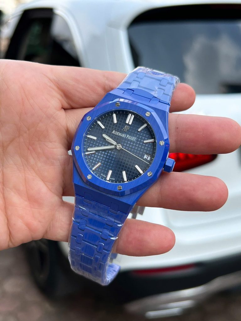 Đồng Hồ Audemars Piguet Chế Tác Royal Oak 15500 Gốm Xanh Xưởng APS 41mm (2)