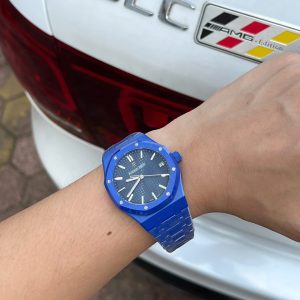 Đồng Hồ Audemars Piguet Chế Tác Royal Oak 15500 Gốm Xanh Xưởng APS 41mm (2)