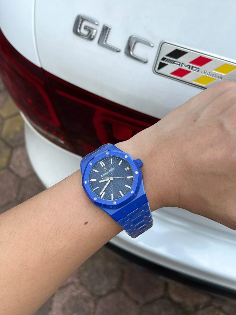 Đồng Hồ Audemars Piguet Chế Tác Royal Oak 15500 Gốm Xanh Xưởng APS 41mm (2)