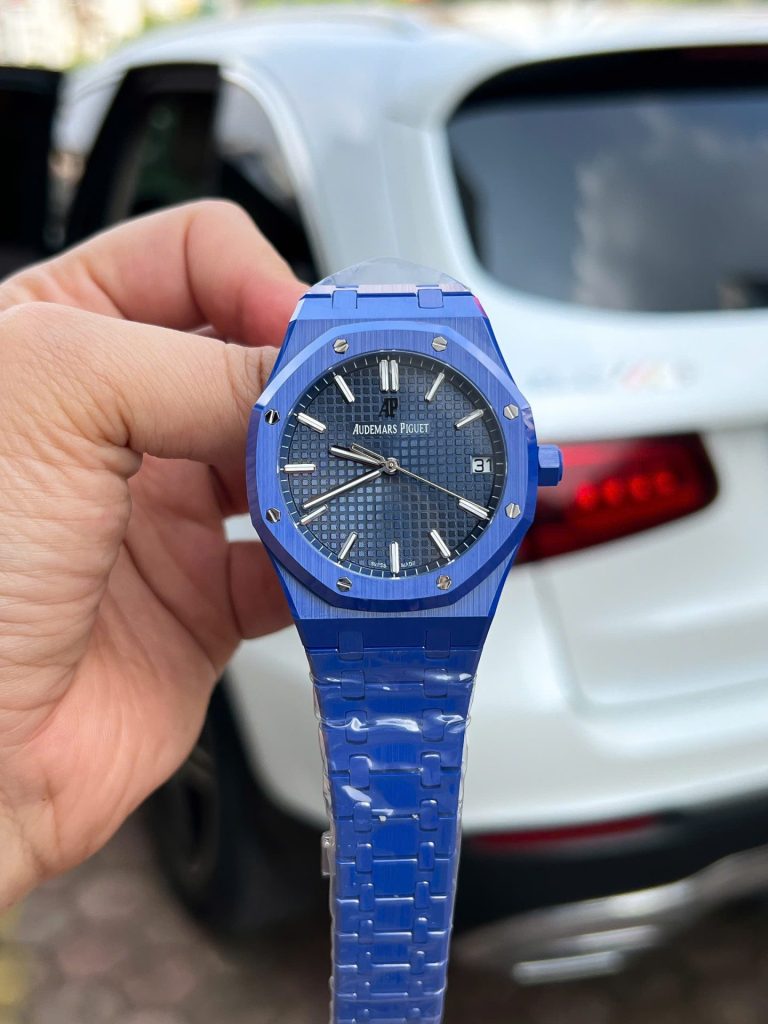 Đồng Hồ Audemars Piguet Chế Tác Royal Oak 15500 Gốm Xanh Xưởng APS 41mm (2)
