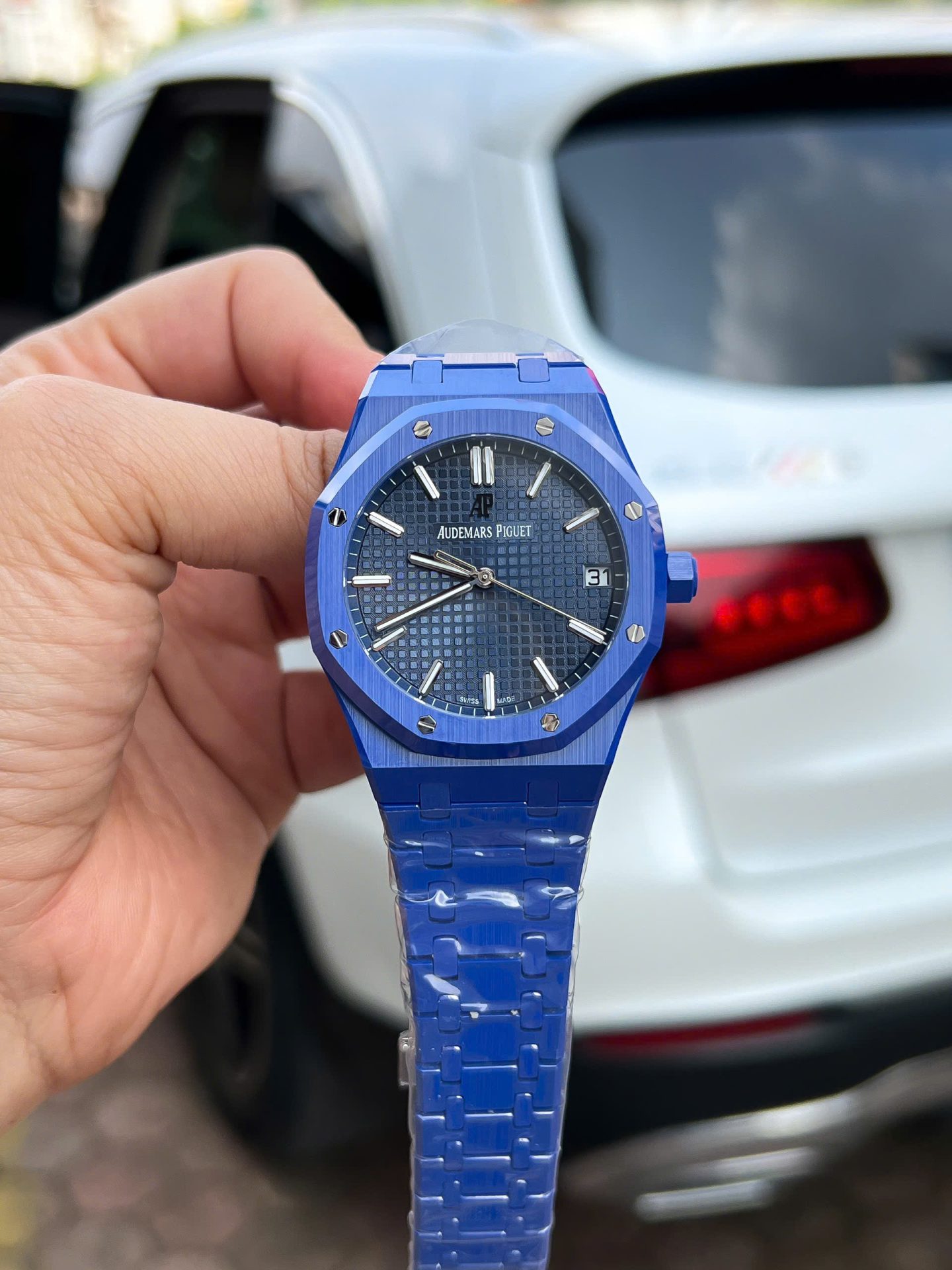 Đồng Hồ Audemars Piguet Chế Tác Royal Oak 15500 Gốm Xanh Xưởng APS 41mm (2)