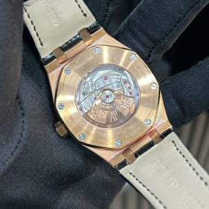 Đồng Hồ Audemars Piguet Lướt Royal Oak 15400 Rep 11 Mạ Vàng Hồng Mặt Đen 41mm (2)