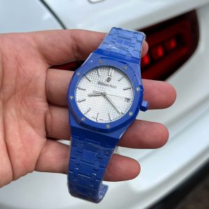 Đồng Hồ Audemars Piguet Replica 11 Royal Oak 15500 Gốm Xanh Mặt Trắng Xưởng APS 41mm (2)