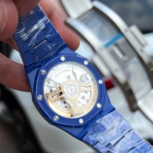 Đồng Hồ Audemars Piguet Replica 11 Royal Oak 15500 Gốm Xanh Mặt Trắng Xưởng APS 41mm (2)