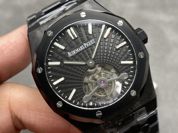 Đồng Hồ Audemars Piguet Royal Oak 26522CE Tourbillon Gốm Đen Nhà Máy BBR 41mm (5)