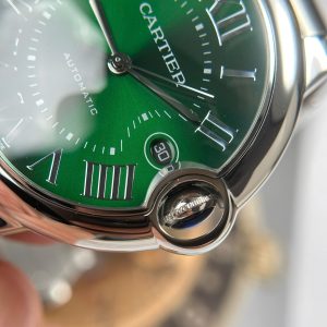 Đồng Hồ Cartier Ballon Bleu Chế Tác Mặt Xanh Lá Cây Dây Kim Loại Xưởng AF 40mm (2)