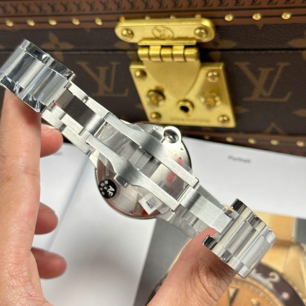 Đồng Hồ Cartier Ballon Bleu Fake Cao Cấp Mặt Trắng Dây Kim Loại Xưởng AF 40mm (6)
