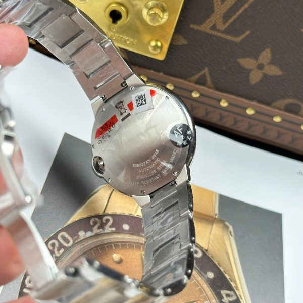 Đồng Hồ Cartier Ballon Bleu Fake Cao Cấp Mặt Trắng Dây Kim Loại Xưởng AF 40mm (6)