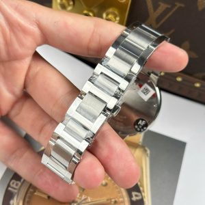 Đồng Hồ Cartier Ballon Bleu Fake Cao Cấp Mặt Trắng Dây Kim Loại Xưởng AF 40mm (6)