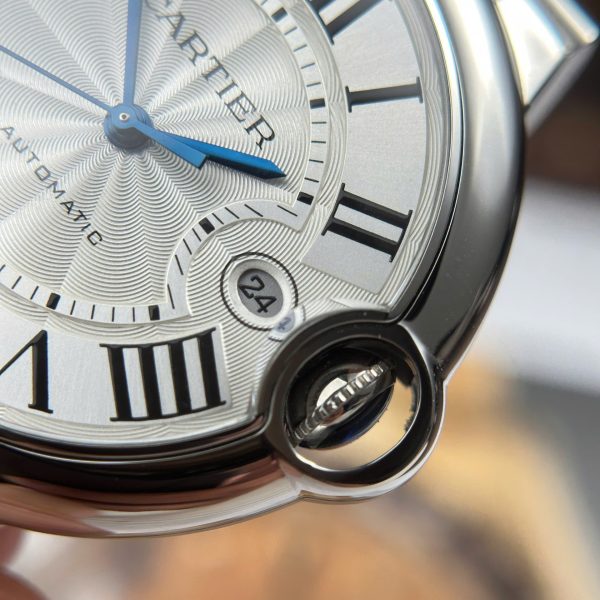 Đồng Hồ Cartier Ballon Bleu Fake Cao Cấp Mặt Trắng Dây Kim Loại Xưởng AF 40mm (6)