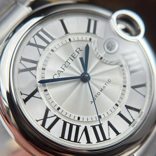Đồng Hồ Cartier Ballon Bleu Fake Cao Cấp Mặt Trắng Dây Kim Loại Xưởng AF 40mm (6)