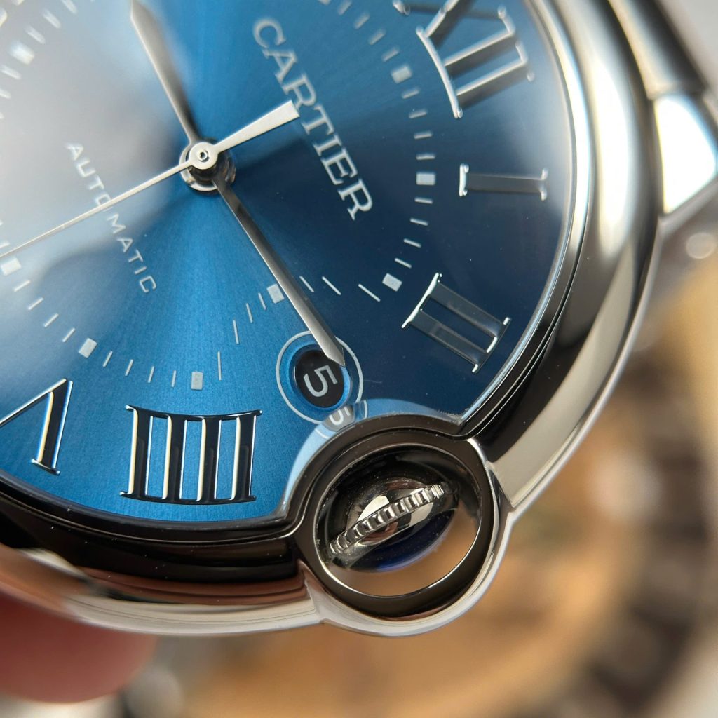 Đồng Hồ Cartier Ballon Bleu Rep Cao Cấp Mặt Xanh Blue Dây Kim Loại Xưởng AF 40mm (1)