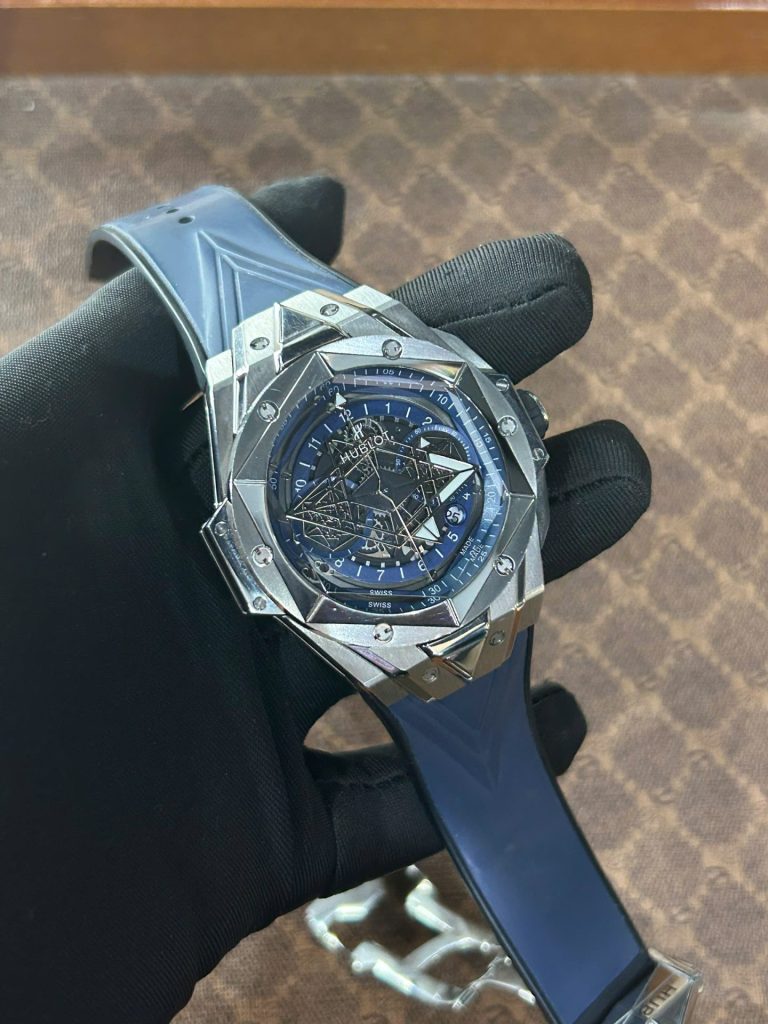 Đồng Hồ Cũ Hublot Big Bang Sang Bleu II Replica 11 Màu Xanh Blue 45mm (2)