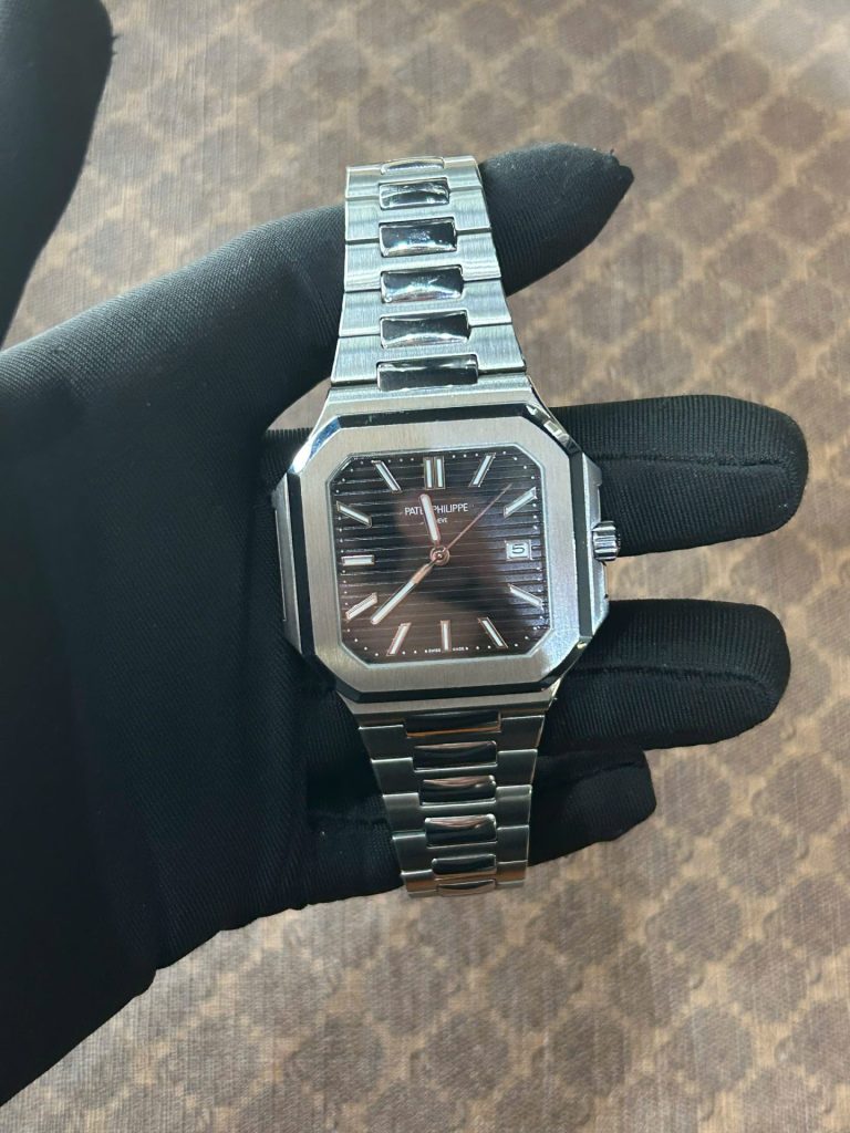 Đồng Hồ Cũ Patek Philippe Cubitus 5821 Mặt Đen Replica Nhà Máy TW 45mm (2)