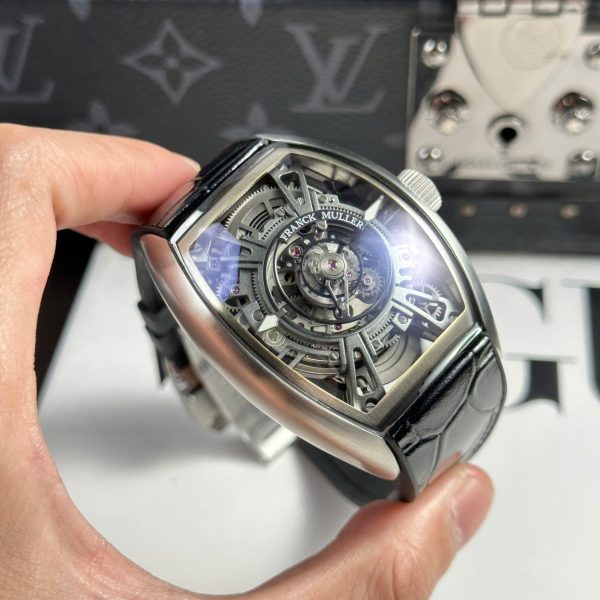 Đồng Hồ Franck Muller Curvex CX Grand Central Tourbillon Skeleton Replica Cao Cấp 42x56mm (2)