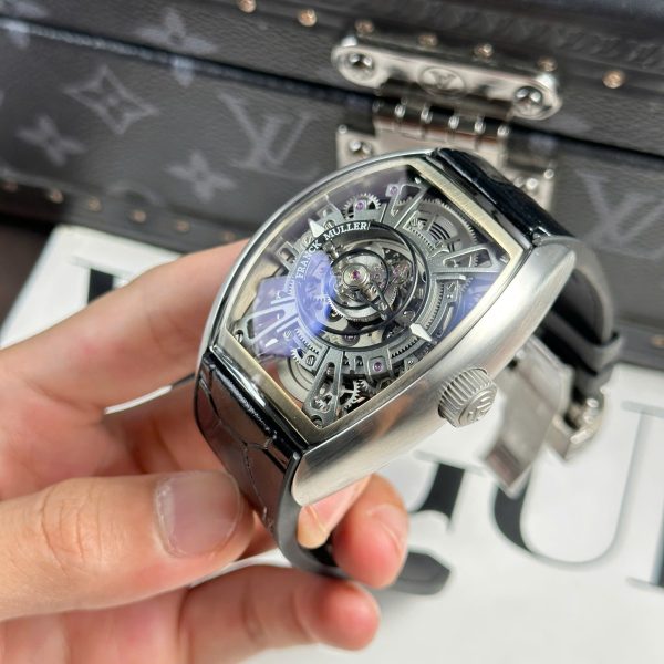 Đồng Hồ Franck Muller Curvex CX Grand Central Tourbillon Skeleton Replica Cao Cấp 42x56mm (2)
