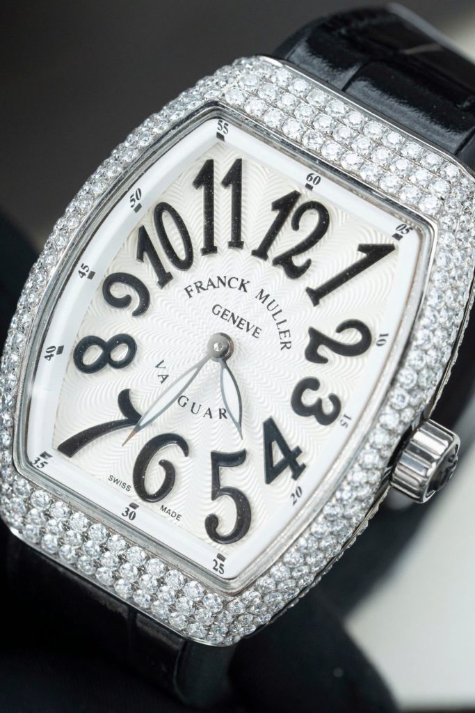 Đồng Hồ Franck Muller Rep Cao Cấp Vanguard V32 Mặt Trắng Vỏ Đính Kim Cương Moissanite 36mm (2)